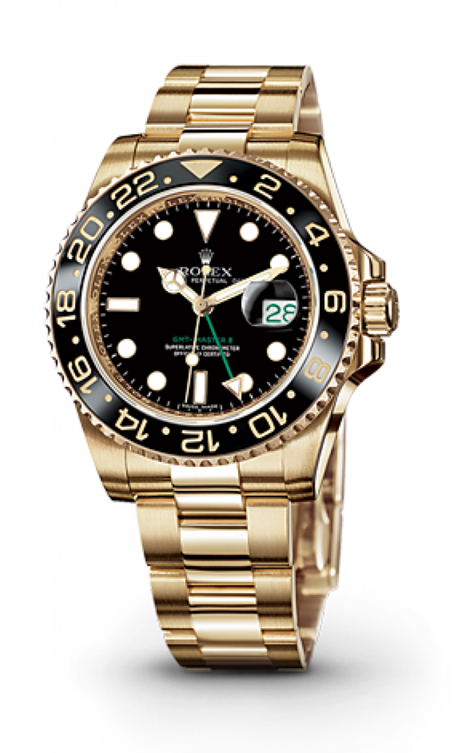 Rolex 116718LN-Black GMT-Master II 40mm Yellow Gold - фото 2