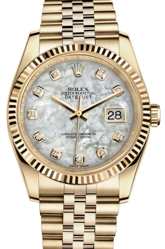 Rolex 116238 white mop diamonds Datejust Yellow Gold