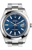 Rolex Datejust 116300 blue index dial Steel 