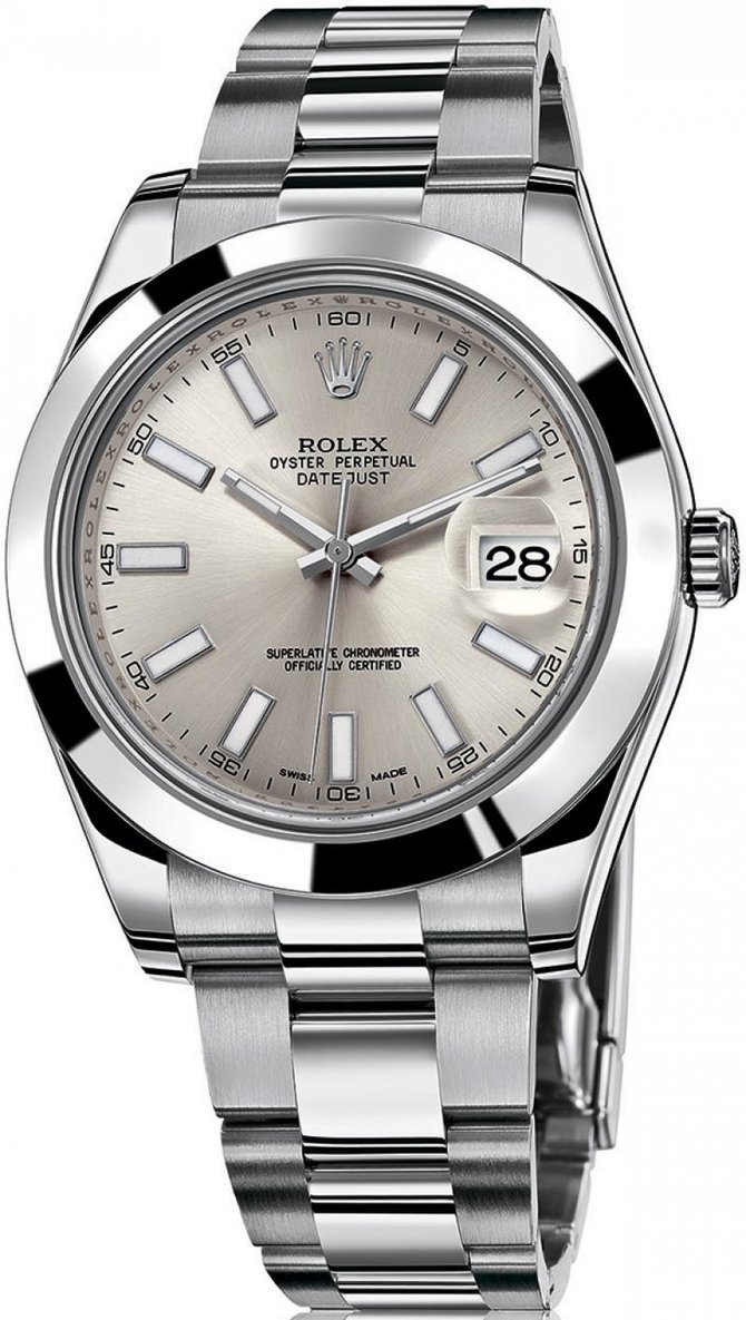 Rolex 116300 silver Datejust Steel  - фото 1