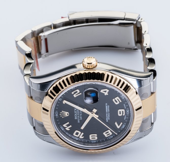 Rolex 116333 black Datejust Steel and Yellow Gold - фото 6