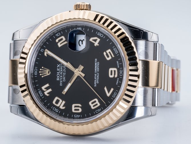 Rolex 116333 black Datejust Steel and Yellow Gold - фото 13