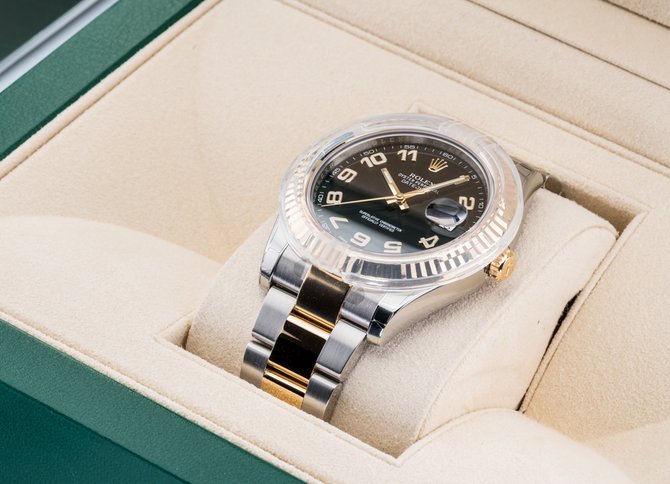 Rolex 116333 black Datejust Steel and Yellow Gold - фото 17