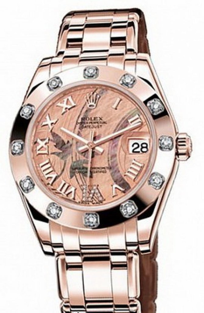 Rolex 81315 black mop Datejust Ladies Special Edition Everose Gold - фото 1