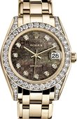 Rolex Часы Rolex Datejust Ladies 81158 black mop jubilee d Yellow Gold 34mm