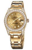Rolex Datejust Ladies 81298 champagne diamonds Special Edition Yellow Gold