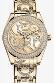 Rolex Datejust Ladies 81338 champagne arabesque Special Edition Yellow Gold