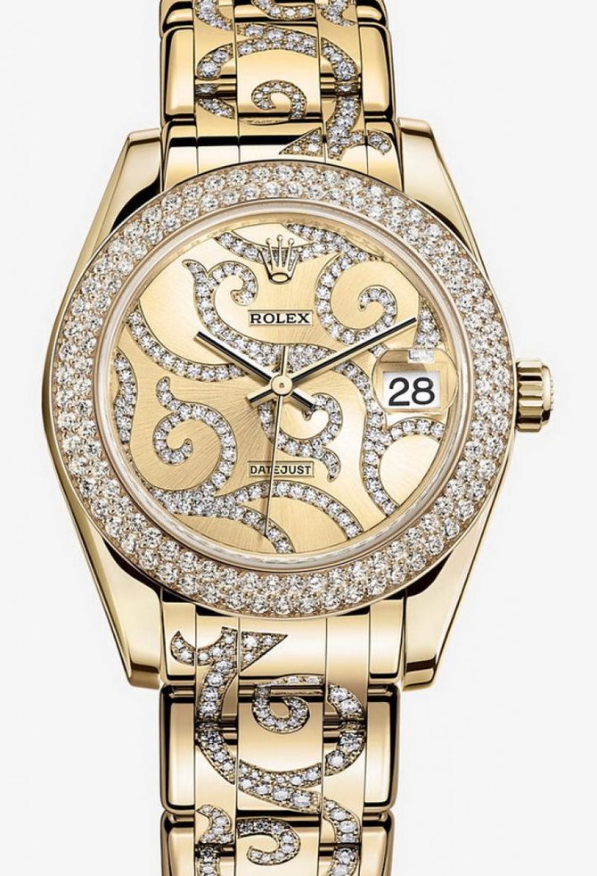 Rolex 81338 champagne arabesque Datejust Ladies Special Edition Yellow Gold - фото 1