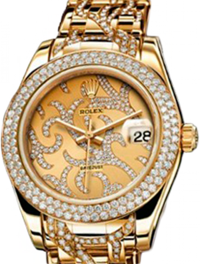 Rolex 81338 champagne flamme Datejust Ladies Special Edition Yellow Gold - фото 1