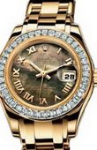 Rolex Datejust Ladies 80308 bril black mop Pearlmaster 29mm Yellow Gold