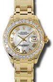 Rolex Datejust Ladies 80298 mr Pearlmaster Yellow Gold