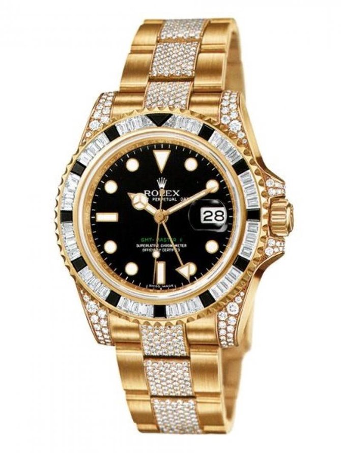 Rolex 116758SANR Oysterlock Karat GMT-Master II 40mm Yellow Gold Jewellery - фото 2