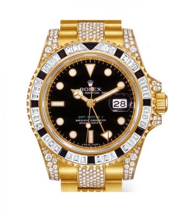 Rolex 116758SANR Oysterlock Karat GMT-Master II 40mm Yellow Gold Jewellery - фото 1