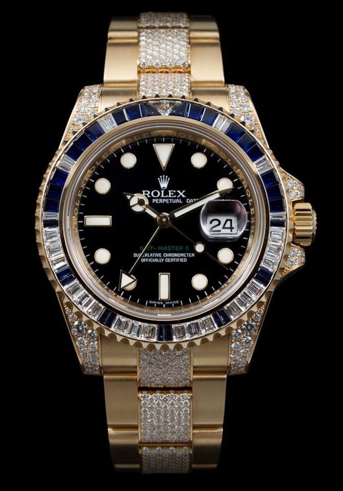 Rolex 116758SA Oysterlock Karat GMT-Master II 40mm Yellow Gold Jewellery - фото 4