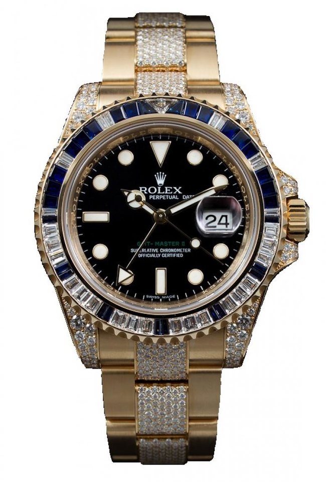 Rolex 116758SA Oysterlock Karat GMT-Master II 40mm Yellow Gold Jewellery - фото 1