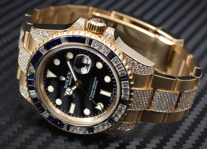 Rolex 116758SA Oysterlock Karat GMT-Master II 40mm Yellow Gold Jewellery - фото 3