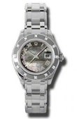 Rolex Datejust Ladies 80319 dkmr Pearlmaster White Gold