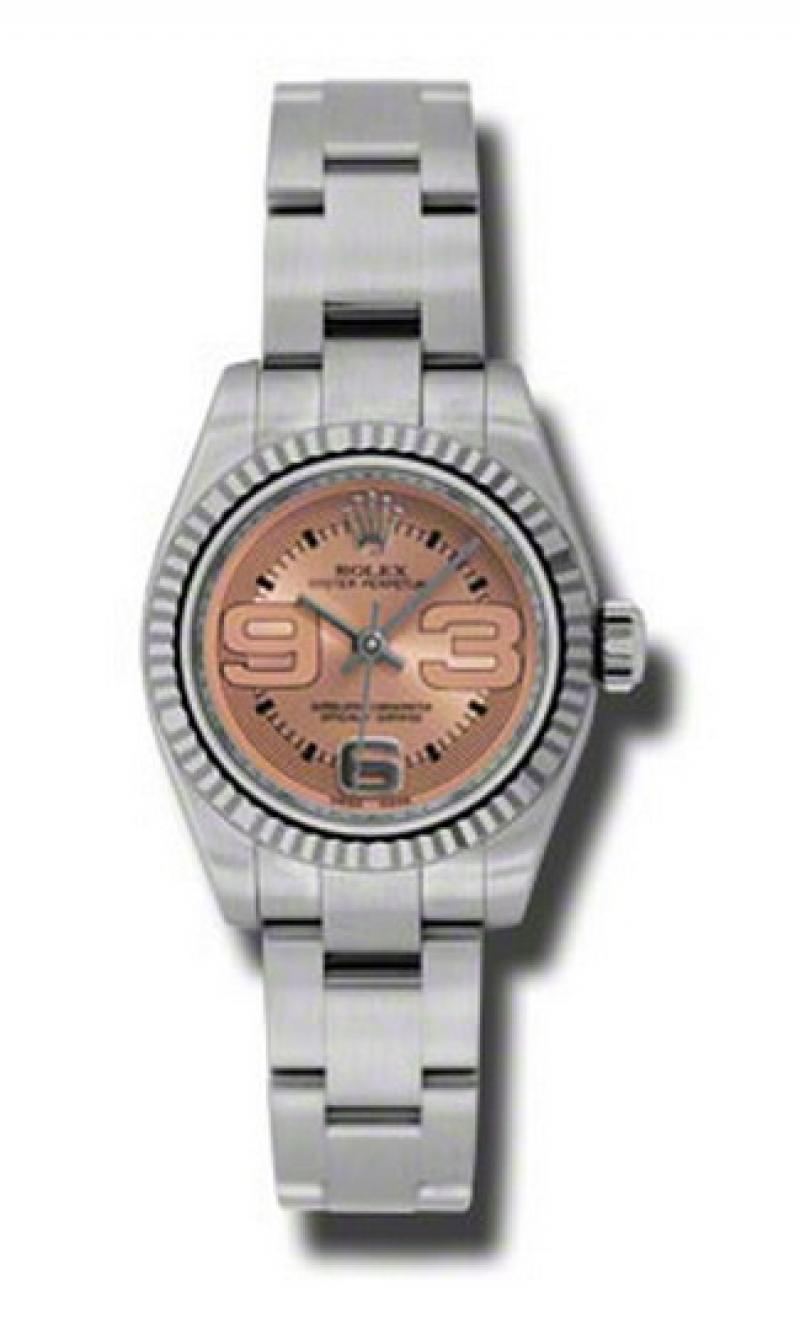 176234 pmao Rolex Lady Steel and White Gold Oyster Perpetual