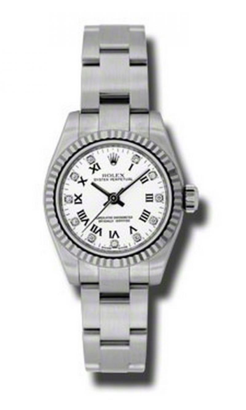 176234 wdo Rolex Lady Steel and White Gold Oyster Perpetual