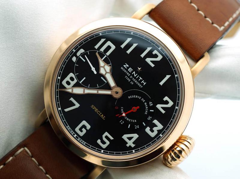 18.2420.5011/21.C723 Zenith Montre d'Aeronef Type 20 Pilot