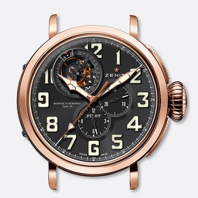 Zenith 87.2430.4035/21.C721 Pilot Montre d'Aeronef Type 20 Tourbillon - фото 6