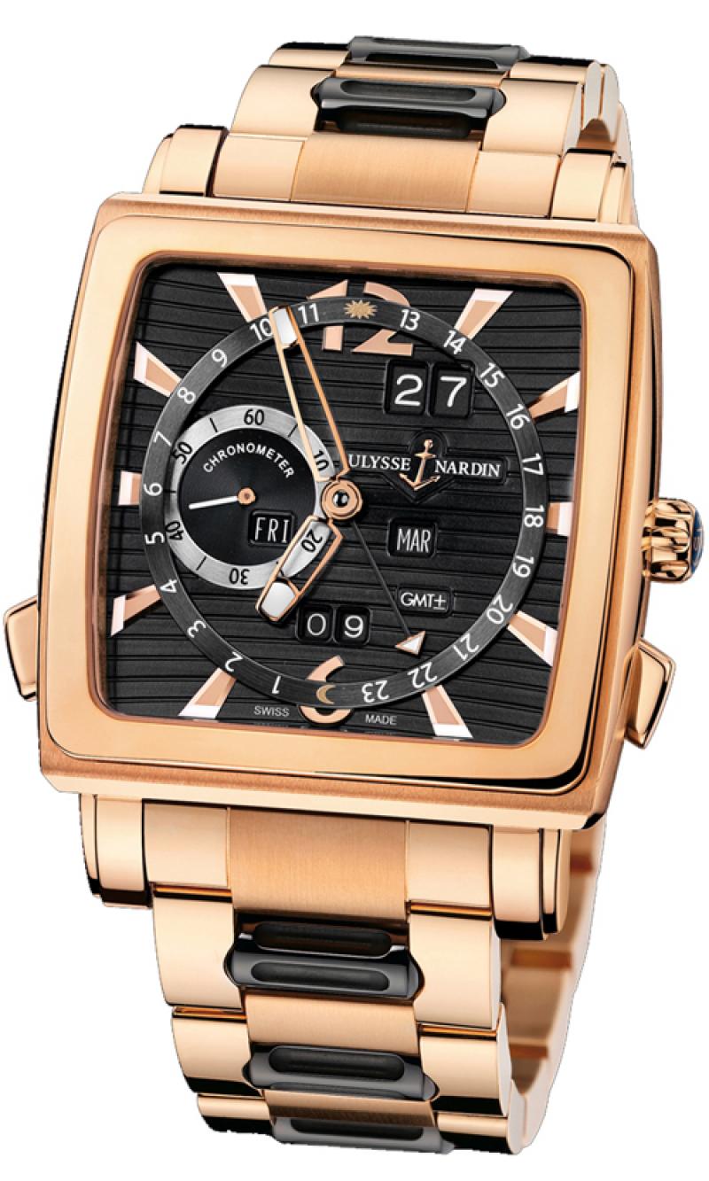 326-90-8M/92 Ulysse Nardin Quadrato Dual Time Quadrato