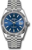 Rolex Datejust 126334 Blue index 41 White Rolesor Jubilee