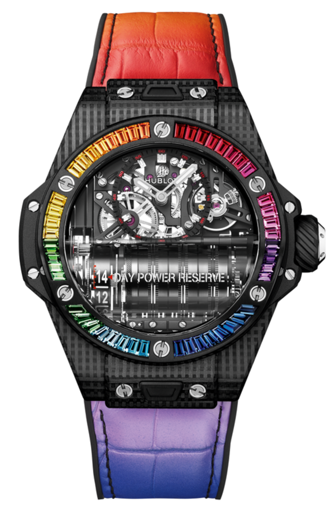 Hublot 911.QD.0123.LR.4099 Masterpieces MP-11 Power Reserve 14 Days 3D Carbon Rainbow