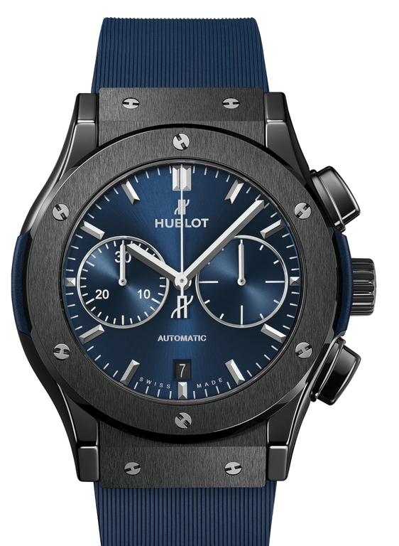 521.CM.7170.RX Hublot Ceramic Blue Chronograph Classic Fusion