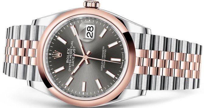 Rolex 126201 Dark rhodium Chromalight Jubilee Datejust Everose Rolesor Domed Bezel - фото 3