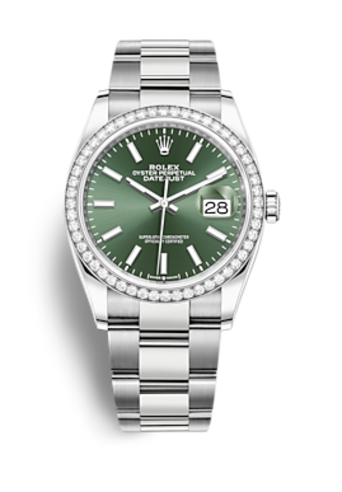Rolex m126284rbr-0044 Datejust Oystersteel White gold and Diamonds 36