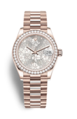 Rolex Datejust m278285rbr-0036 Everose gold and Diamonds