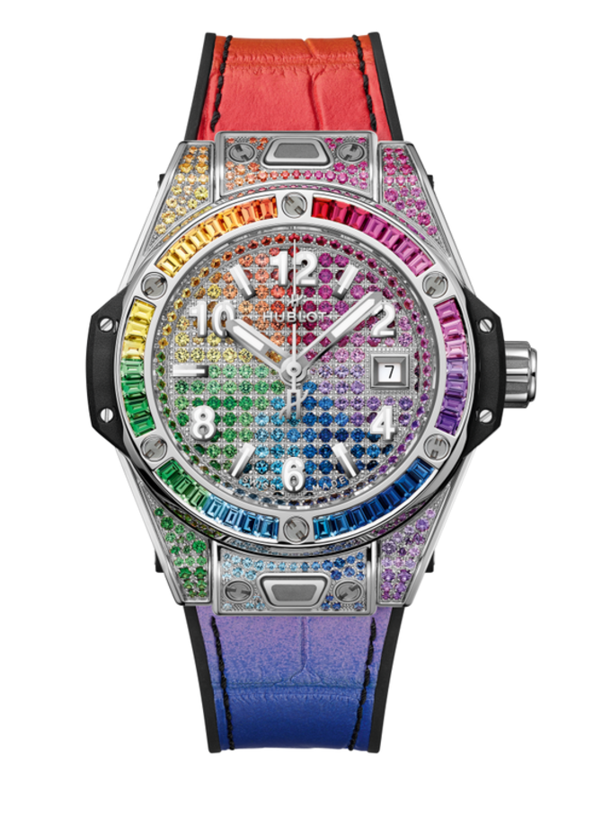 Hublot 485.SX.9900.LR.0999 Big Bang One Click 39 mm Steel Rainbow