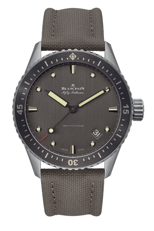 5000-1210-G52A Blancpain Bathyscaphe Titanium 43 mm Fifty Fathoms