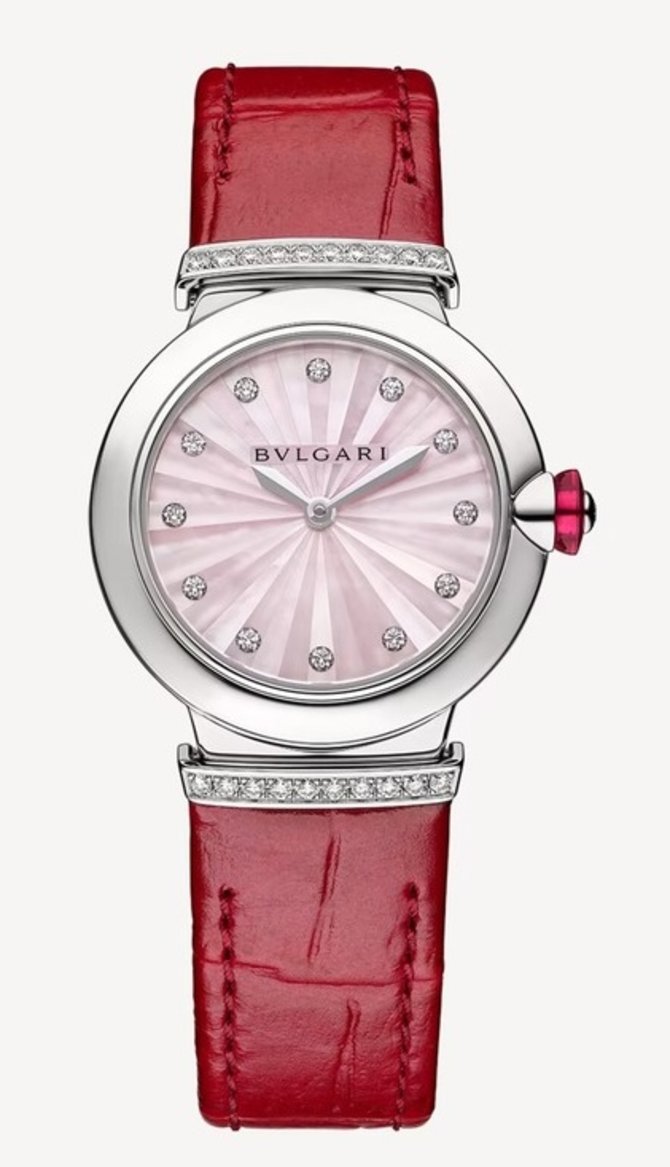 Bvlgari 103619 Lvcea Intarsio Pink Mother-of-Pearl 28 mm