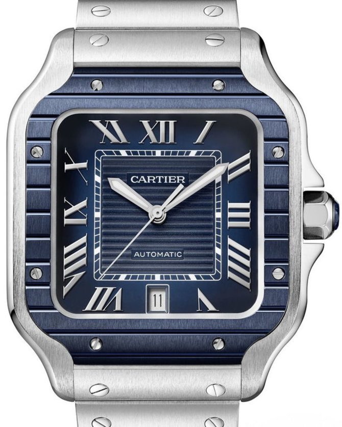 Cartier CRWSSA0048 Santos De Cartier Blue PVD