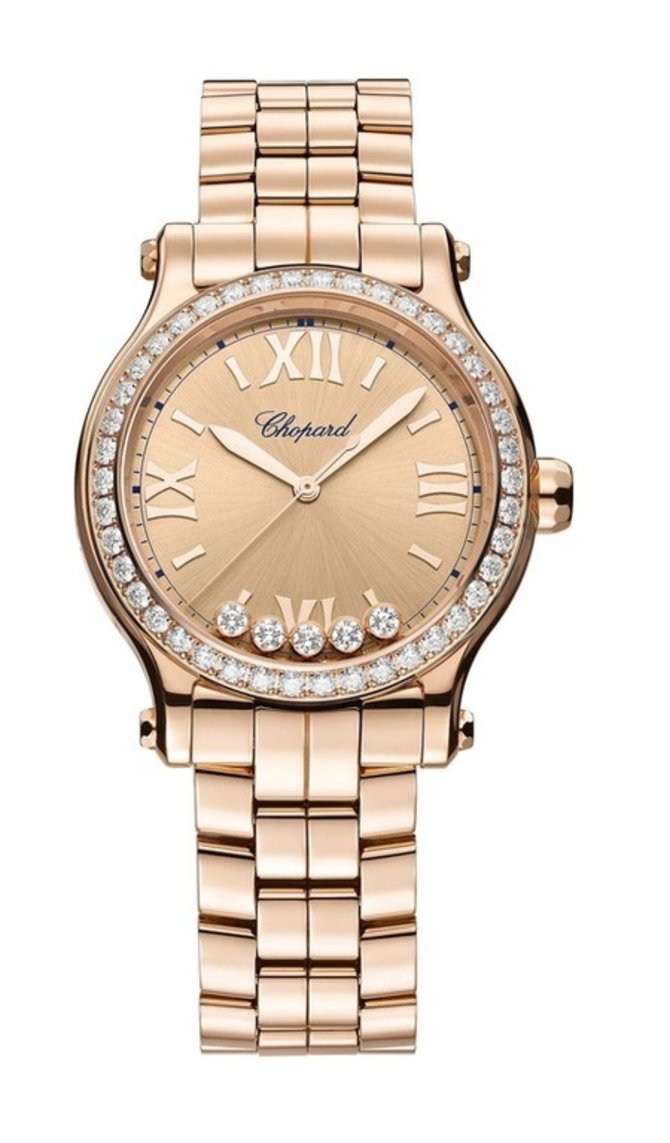 Chopard 275378-5009 Happy Sport Automatic Rose Gold Diamonds 33 mm