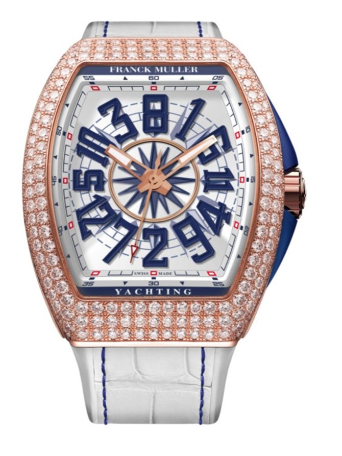 Franck Muller V 45 CH YACHT D (BL) 5N WH WH-AL Vanguard Yachting Crazy Hours