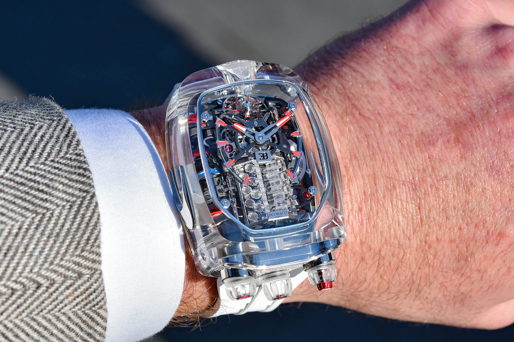 BU210.80.AA.AA.ABRUA RED Jacob & Co Complication Masterpieces Bugatti Chiron Sapphire Crystal Grand