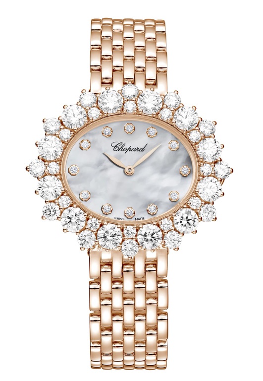 10A390-5100 Chopard L'heure du Diamant Oval Medium Happy Diamonds