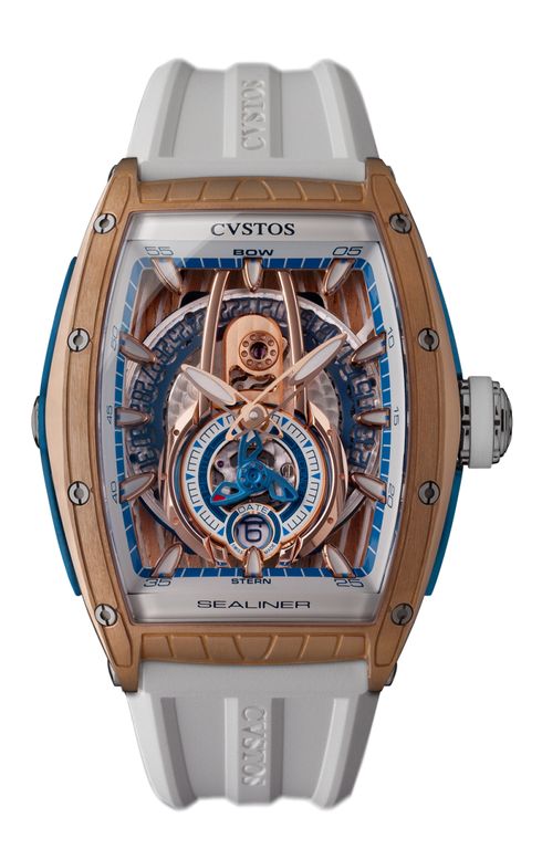 C00103.4525001 Cvstos Sea-Liner PS Bicolor 5N Red Gold / Skyblue 45 mm Challenge