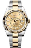 Rolex Часы Rolex Sky-Dweller 336933-0001 42 mm Steel and Yellow Gold