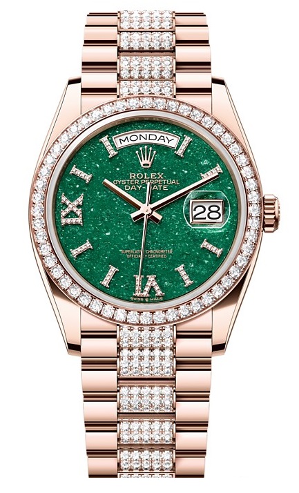 128345rbr-0069 Rolex 36 mm Everose Gold Day-Date