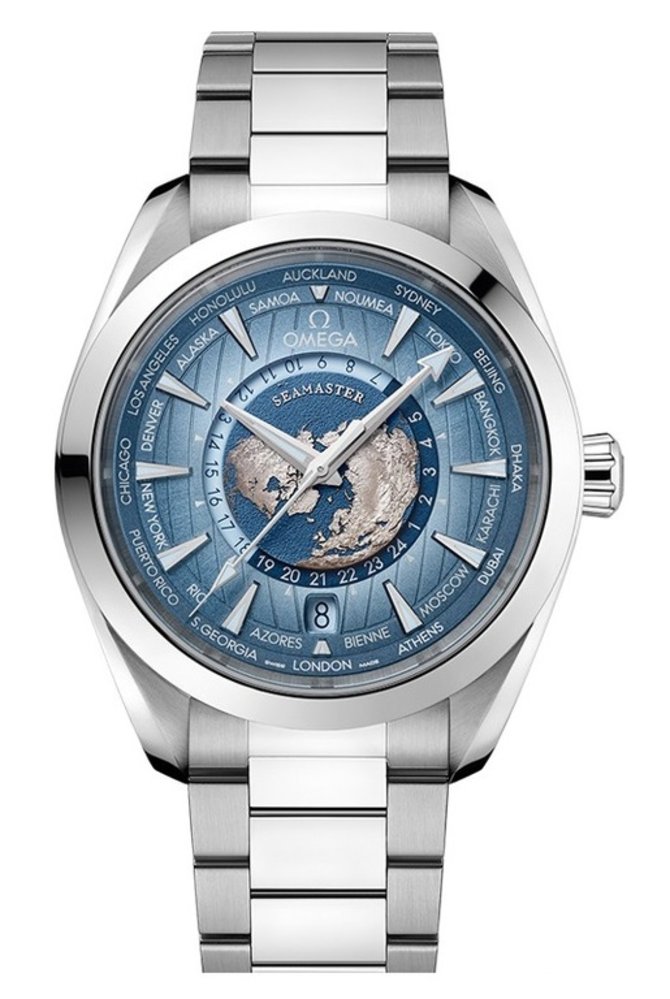Omega 220.10.43.22.03.002 Seamaster Aqua Terra 150 m GMT Worldtimer 43 mm