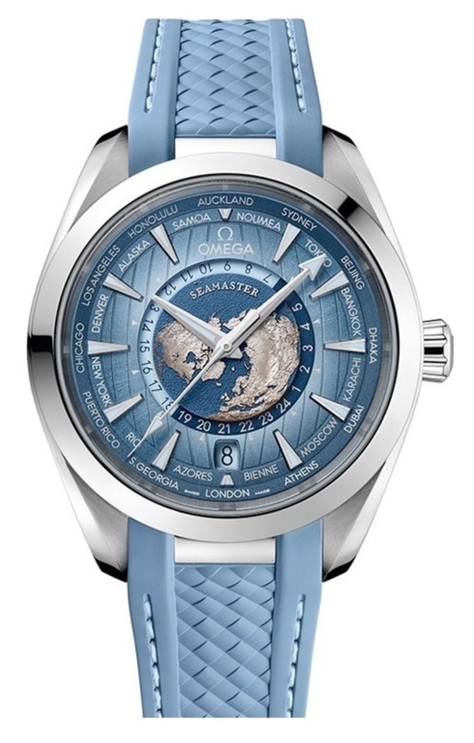 Omega 220.12.43.22.03.002 Seamaster Aqua Terra 150 m GMT Worldtimer 43 mm