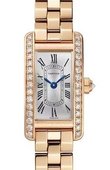 Cartier Часы Cartier Tank Tank Small Mini Pink Gold Diamonds 28 mm