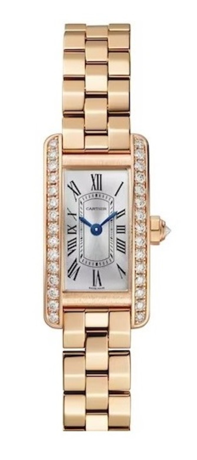 Cartier Tank Small Mini Pink Gold Diamonds Tank 28 mm