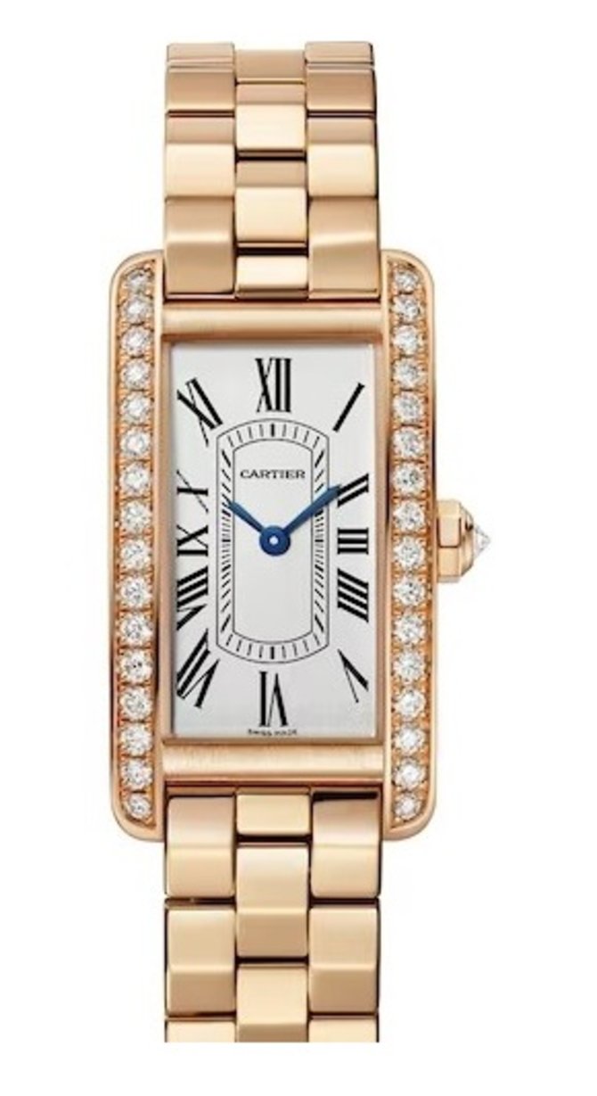 Cartier Tank Medium Pink Gold Diamonds Tank 35.4 mm