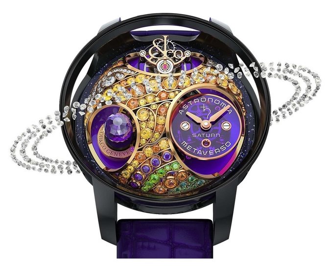 Jacob & Co Saturn Tourbillon High Jewelry Masterpieces Astronomia Metaverso