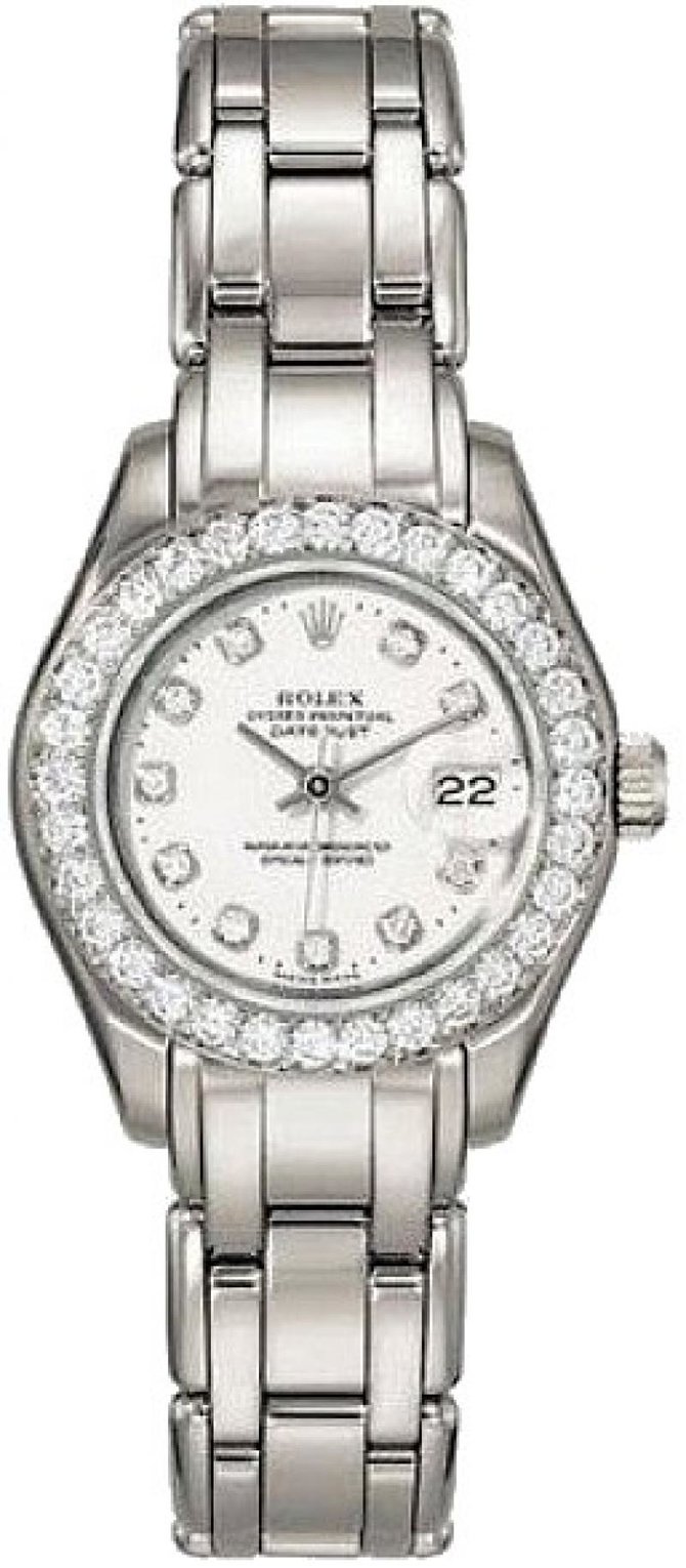 Rolex 80299 White D Datejust Ladies Pearlmaster 29mm WG Masterpiece 32 Diamond Bezel - фото 1